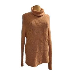 Lauren Ralph Lauren LRL Women's L Soft Pink Sweater Cowl Neck Lambswool Cashmere